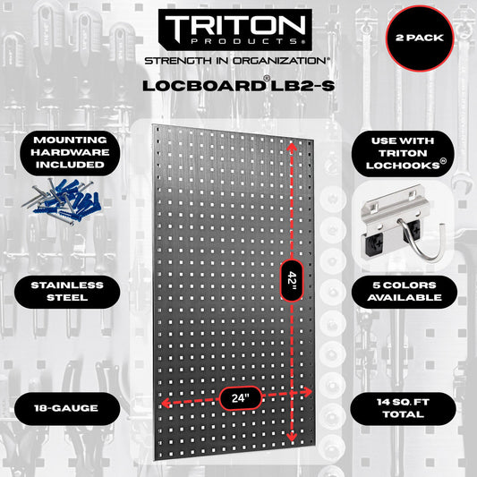 Triton Products LB2-S (2) 24" x 42-1/2" x 9/16" SS LocBoards