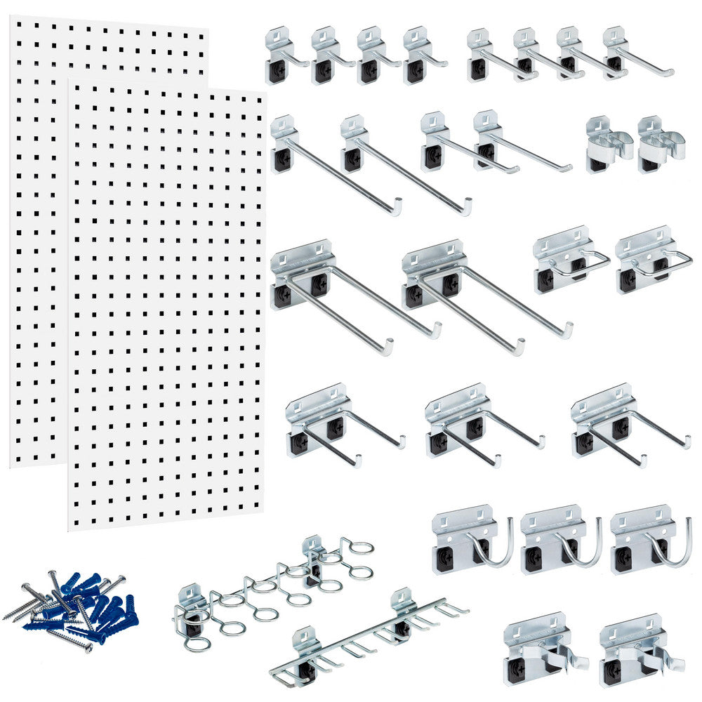 Triton Products WC18-WH-Kit Wall System Steel Pegboard Organizer