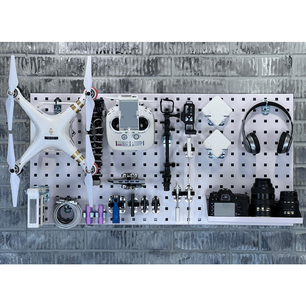 Triton Products WC18-WH-Kit Wall System Steel Pegboard Organizer