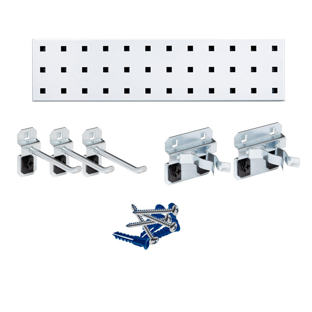 Triton Products LBS18T-WHT 18" x 4.5" White Tool Pegboard Strip Kit