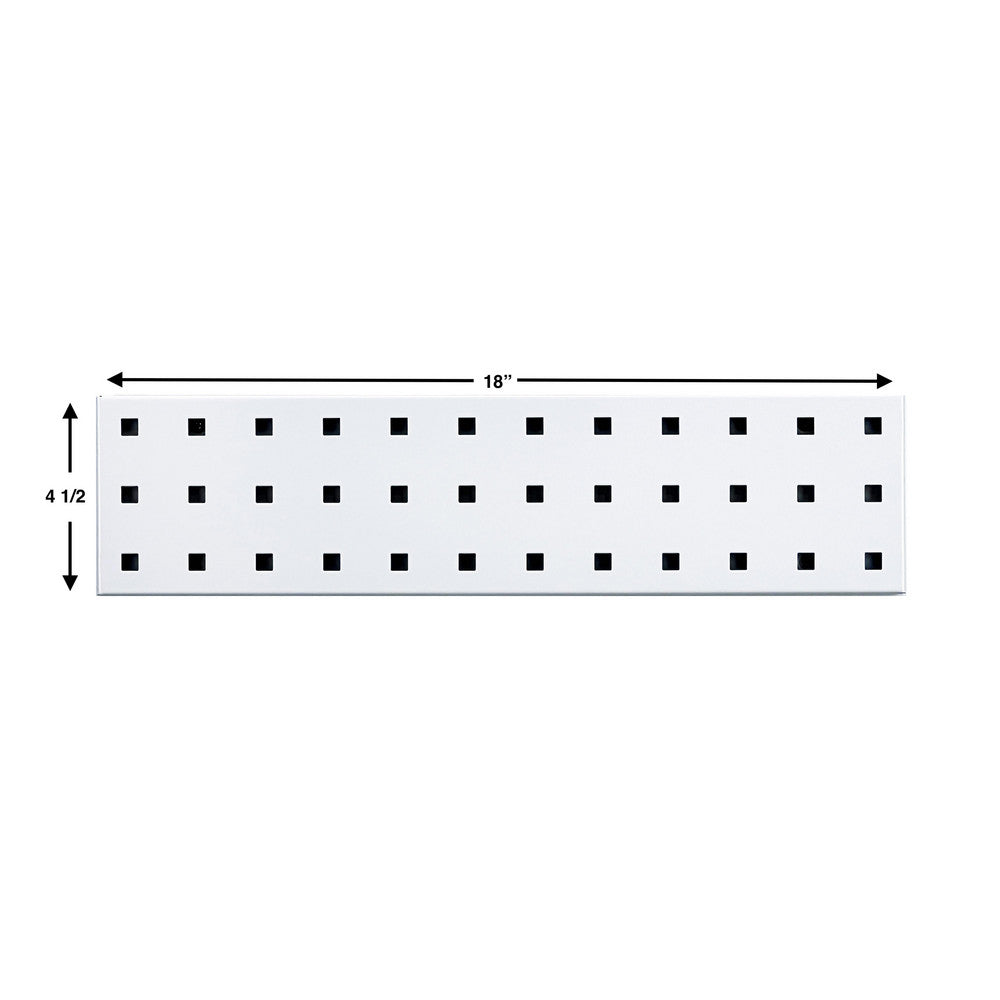 Triton Products LBS18T-WHT 18" x 4.5" White Tool Pegboard Strip Kit