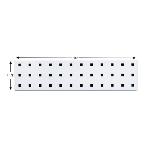 Triton Products LBS18T-WHT 18" x 4.5" White Tool Pegboard Strip Kit