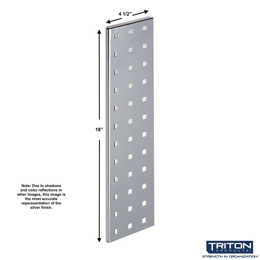 Triton Products LBS18T-SLV 18" x 4.5" Sliver Tool Pegboard Strip Kit