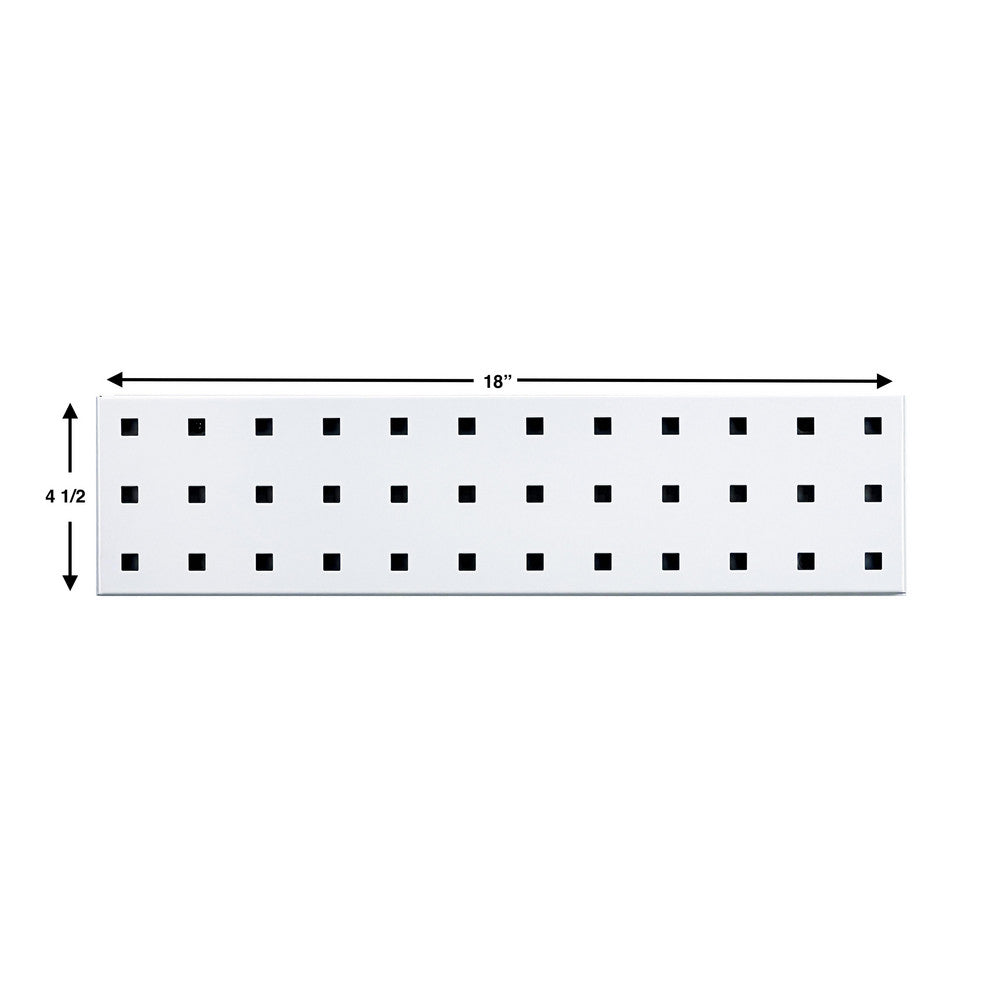 Triton Products LBS18K-WHT White Key Holder Pegboard Strip Kit