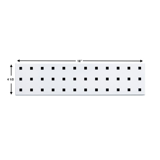 Triton Products LBS18K-WHT White Key Holder Pegboard Strip Kit