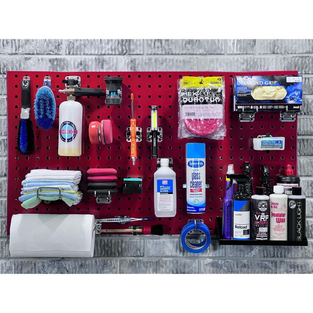 Triton Products LB2-RKit (2) 24" x 42-1/2" x 9/16" Red LocBoards/63 Hooks