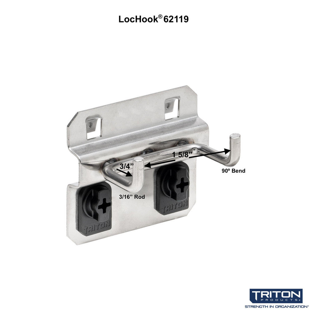 Triton Products 62119 1" Double Rod 90 Degree Stainless LH 3PK