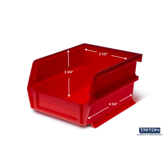 Triton Products 3-210RWS Wall Storage - Sm Red Bins/Rails 26 CT
