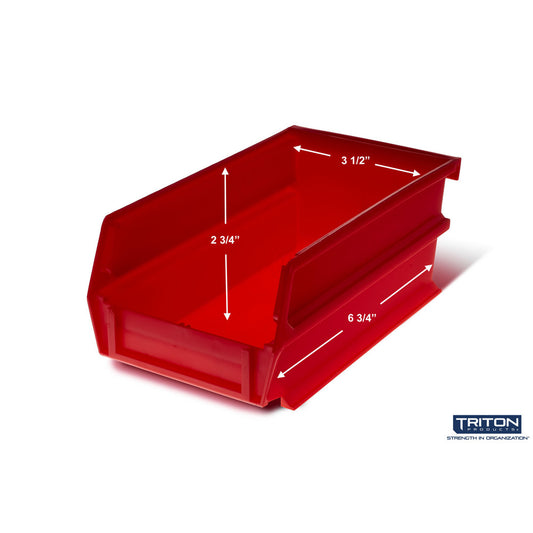 Triton Products 3-220RWS Wall Storage - Med Red Bins/Rails 26 CT