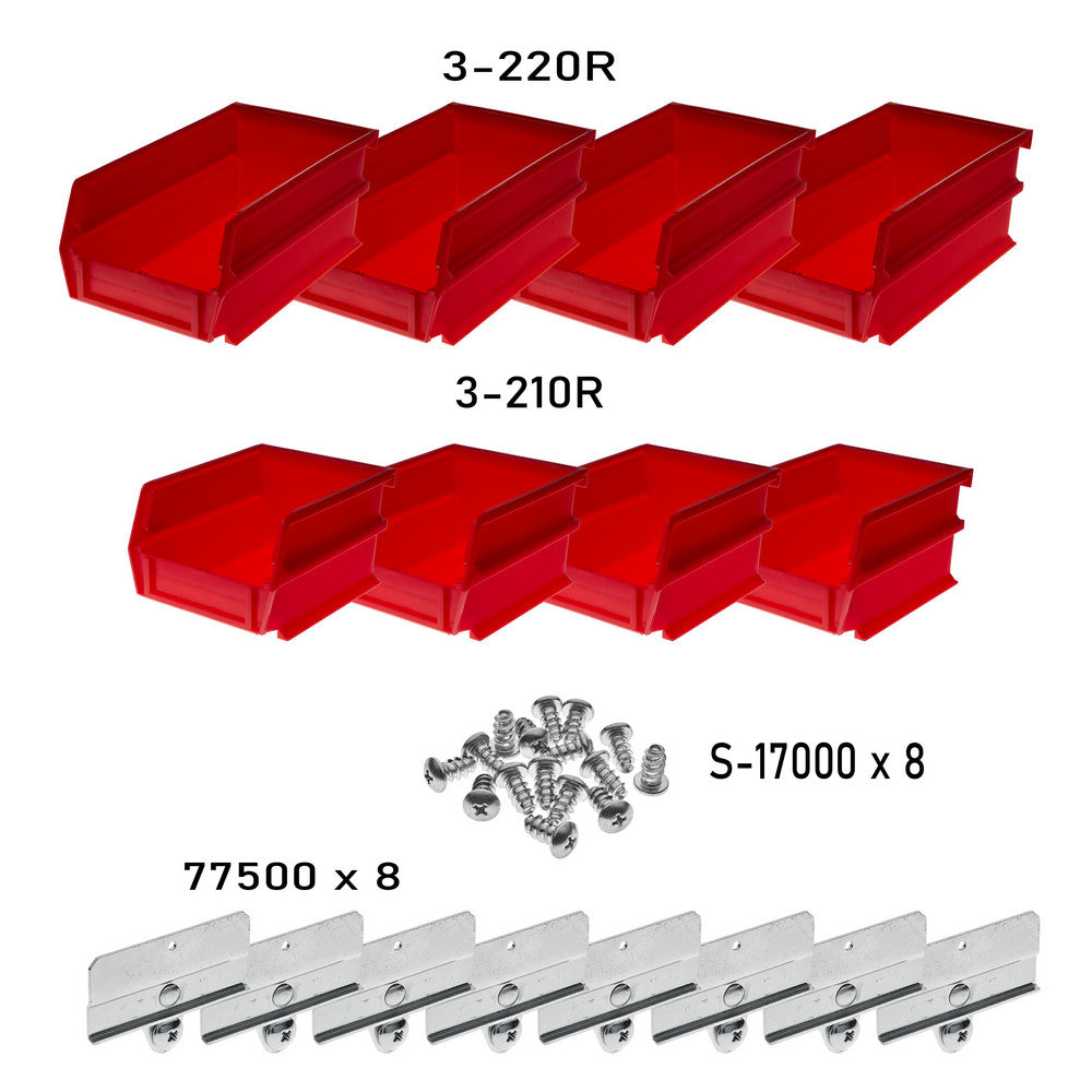 Triton Products 028-R Small/Medium Red BinKits 8 CT