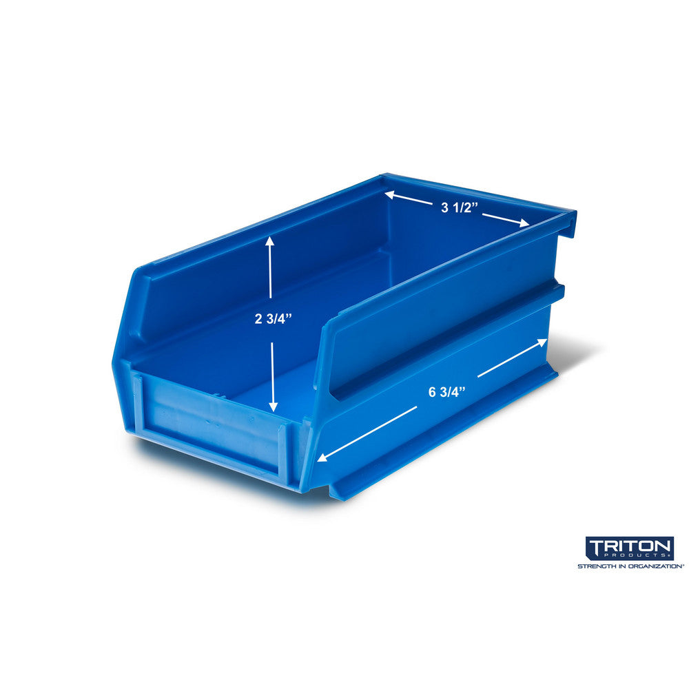 Triton Products 3-220B 7-3/8" L x 4-1/8" W x 3" H Blue Bin 24 CT
