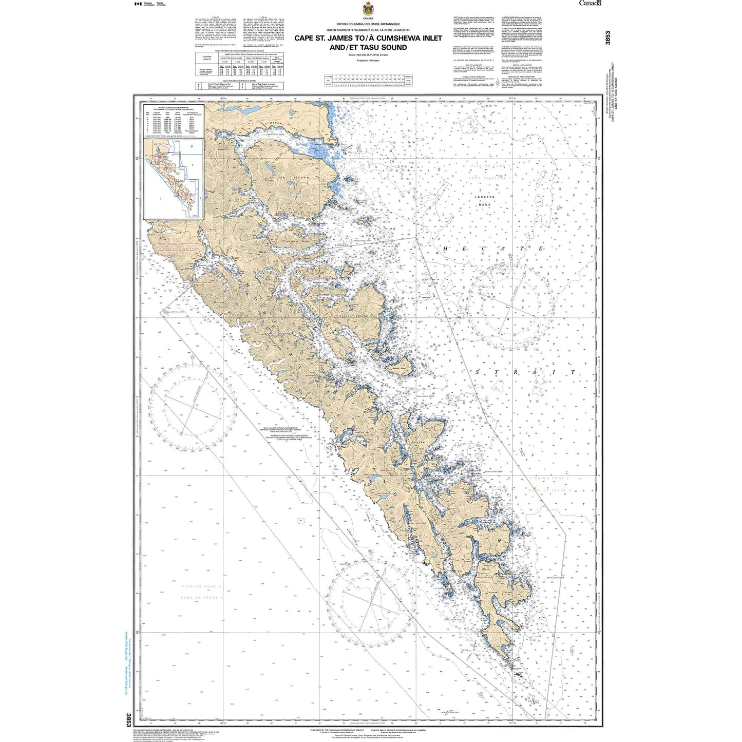 Paradise Clay CAN3853 CHS Cape St. James to/ Cumshewa Inlet and/et Tasu Sound