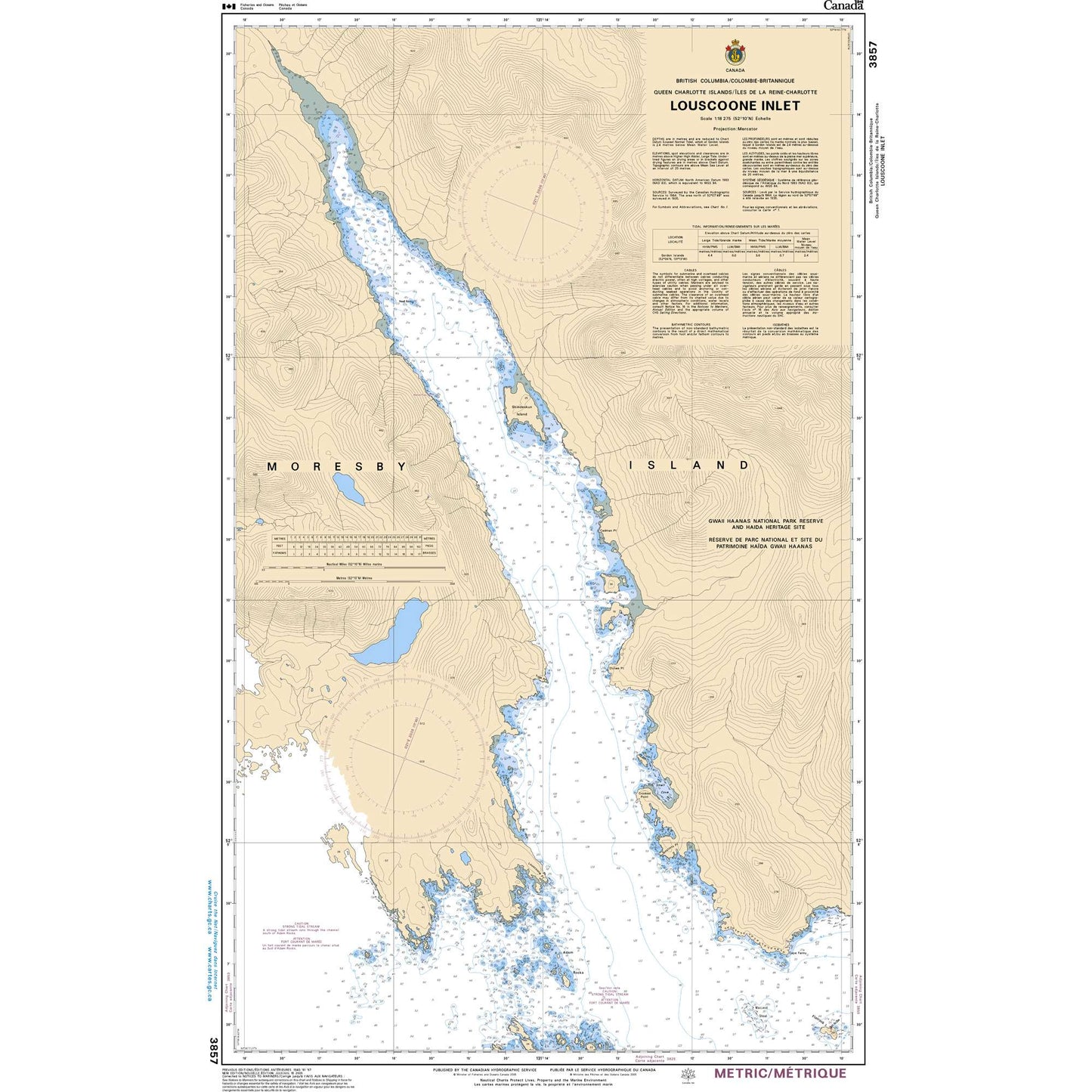 Paradise Clay CAN3857 CHS Chart Louscoone Inlet