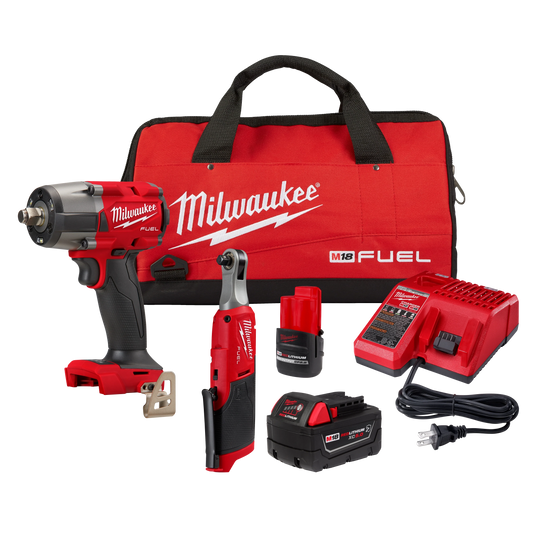 Milwaukee Tool 3890-22 M18 FUEL™ & M12 FUEL™ 2-Tool Combo Kit, 1 ST