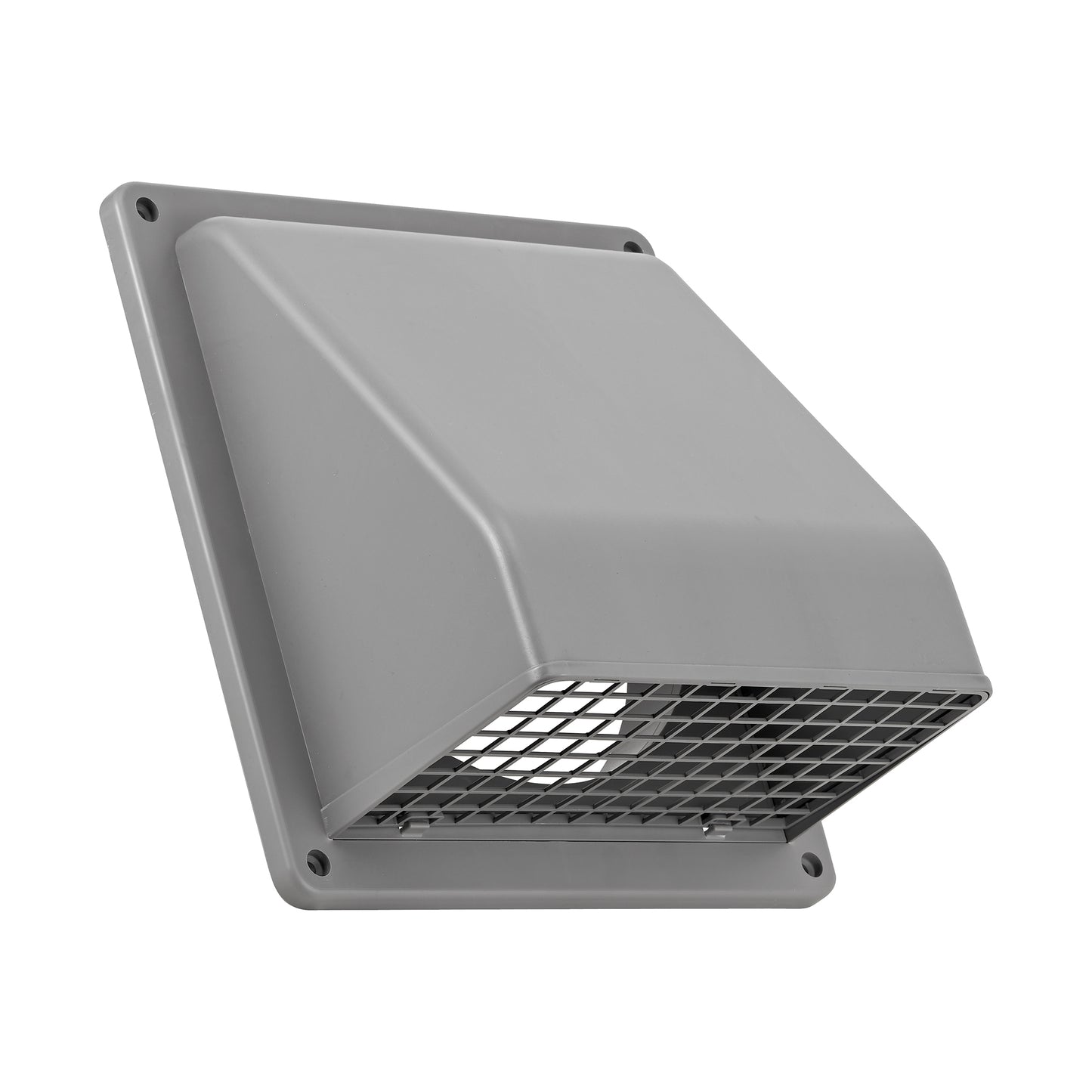 Lambro 389G 8 Inch Gray Plastic Wall Exhaust Or Air Intake Vent – Hinged Screen – (Removable Damper)