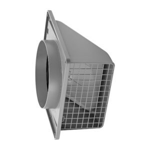 Lambro 389G 8 Inch Gray Plastic Wall Exhaust Or Air Intake Vent – Hinged Screen – (Removable Damper)