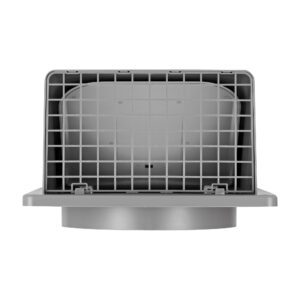 Lambro 389G 8 Inch Gray Plastic Wall Exhaust Or Air Intake Vent – Hinged Screen – (Removable Damper)