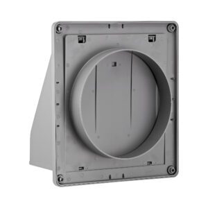 Lambro 389G 8 Inch Gray Plastic Wall Exhaust Or Air Intake Vent – Hinged Screen – (Removable Damper)