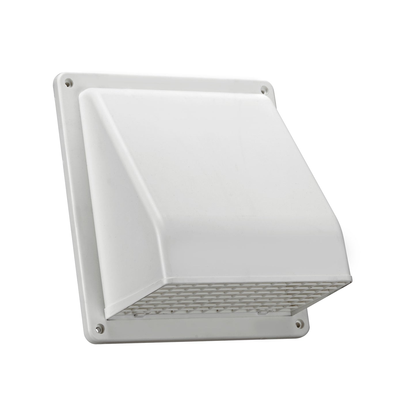 Lambro 352W 7 Inch White Plastic Wall Exhaust Or Air Intake Vent – Hinged Screen – (Removable Damper)