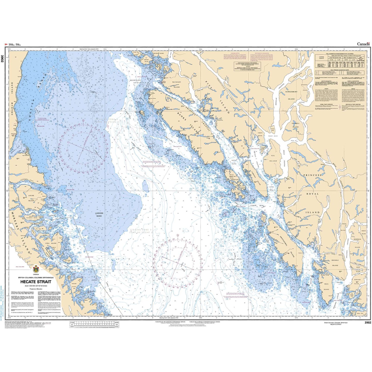 Paradise Clay CAN3902 CHS Chart Hecate Strait