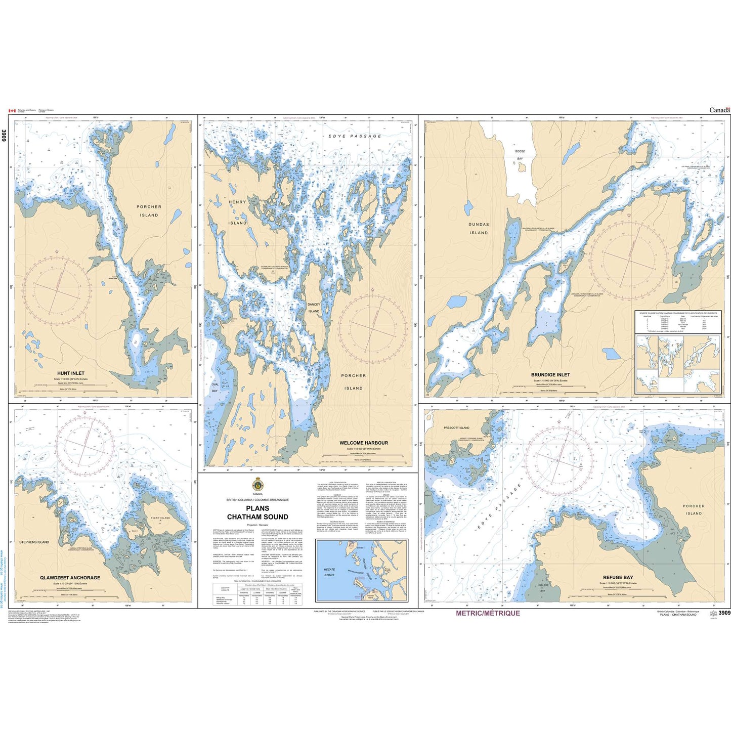 Paradise Clay CAN3909 CHS Chart Plans Chatham Sound