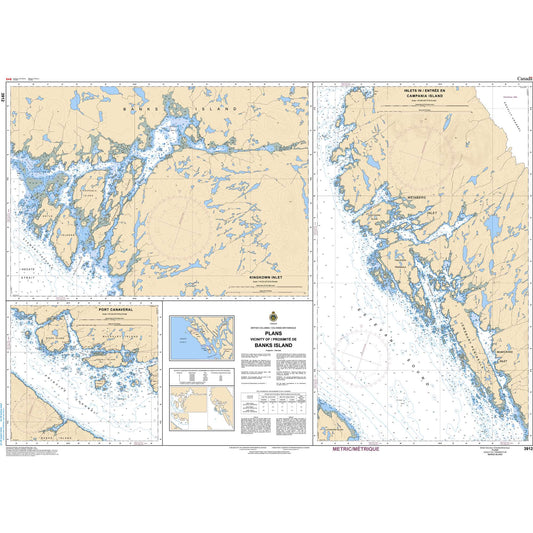 Paradise Clay CAN3912 CHS Chart Plans, Vicinity of/Proximité de Banks Island