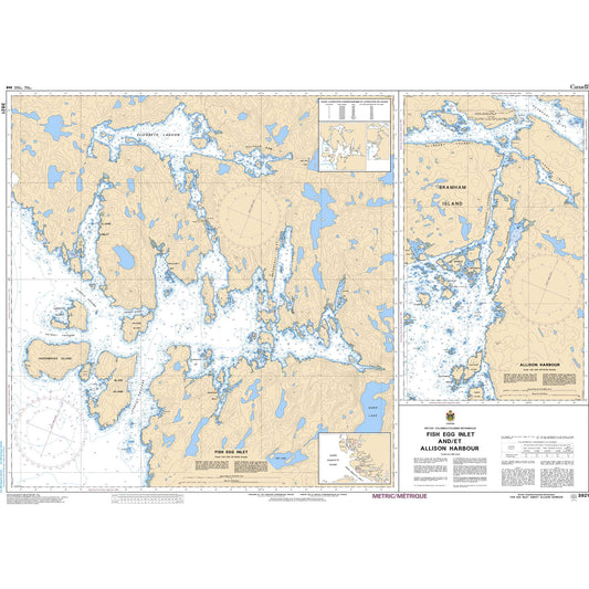 Paradise Clay CAN3921 CHS Chart Fish Egg Inlet and/et Allison Harbour