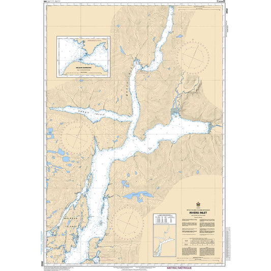 Paradise Clay CAN3932 CHS Chart Rivers Inlet