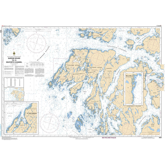 Paradise Clay CAN3938 CHS Chart Queens Sound to/ Seaforth Channel