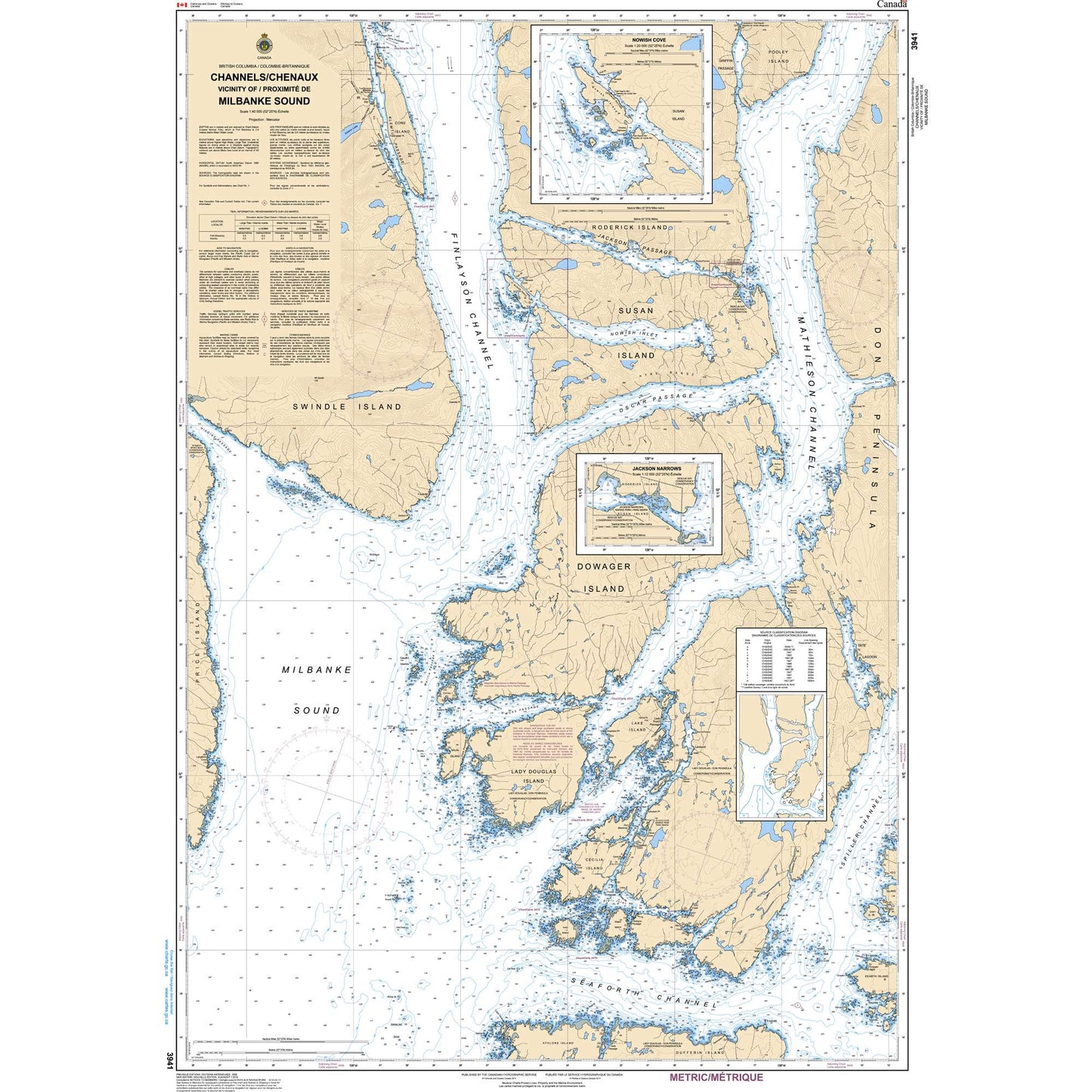 Paradise Clay CAN3941 CHS Channels/Chenaux Vicinity of/Proximité de Milbanke Sound