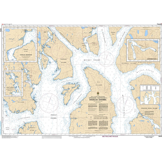 Paradise Clay CAN3945 CHS Chart Approaches to/Approches Douglas Channel