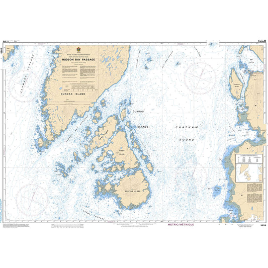 Paradise Clay CAN3959 CHS Chart Hudson Bay Passage