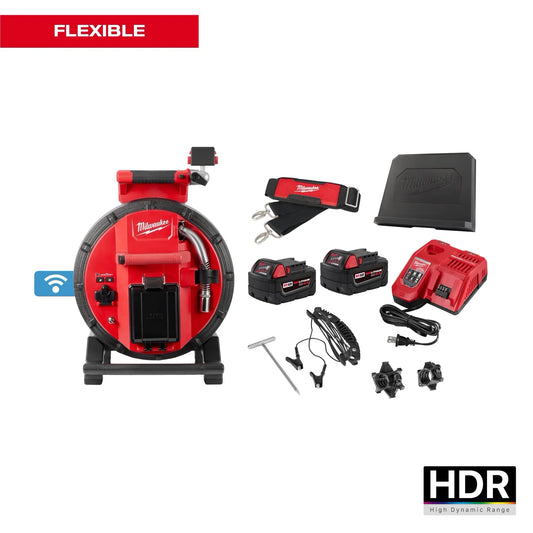 Milwaukee Tool 3972-22 M18 100' Flexible Modular Pipeline Inspection System, 1 EA
