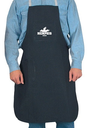 MCR Safety 39836 Blue Denim Apron 27 Inches Wide x 36 Inches Long Two Front Pockets Neck and Waist Ties Included (1 EA)