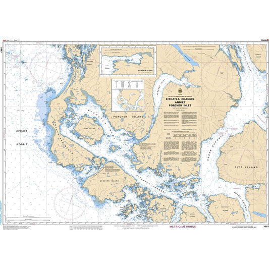 Paradise Clay CAN3987 CHS Chart Kitkatla Channel and/et Porcher Inlet