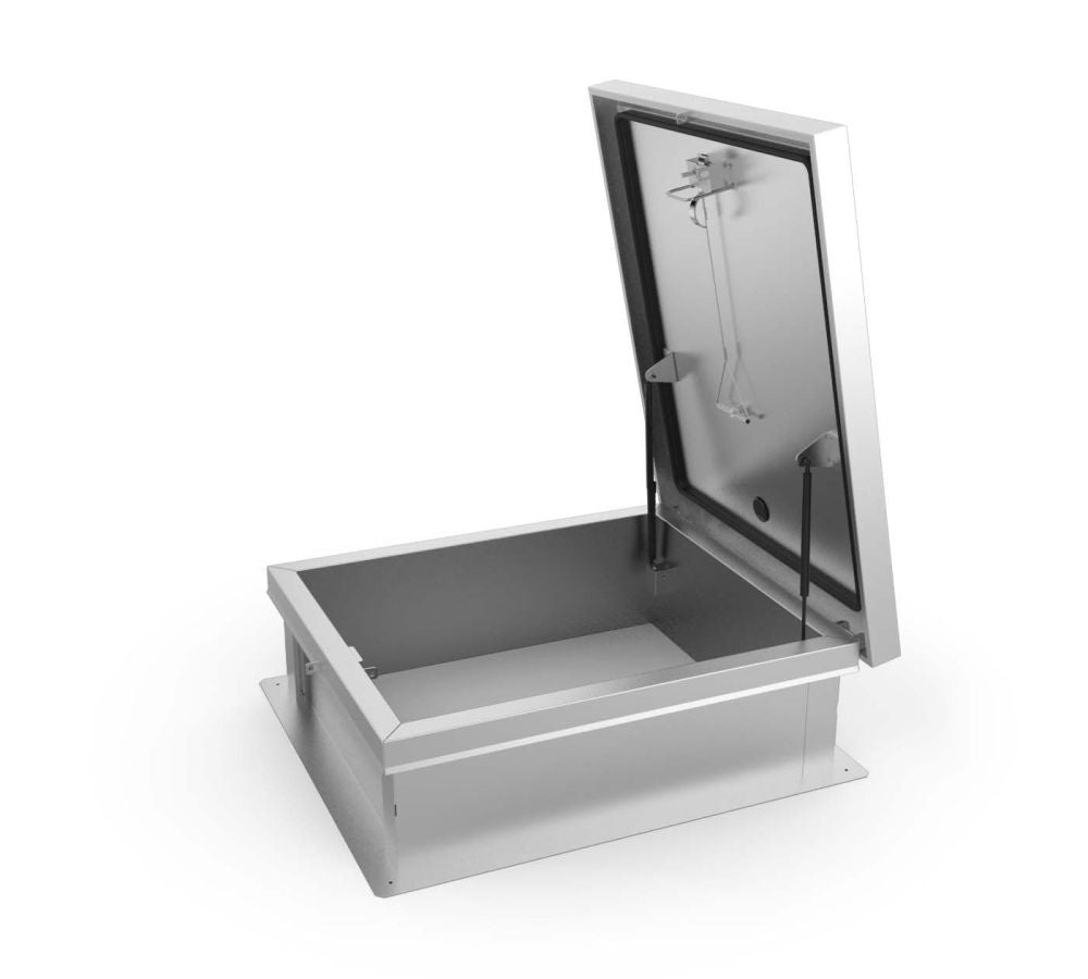 Acudor RHA-LA 30" x 36" Ladder Roof Hatch - Aluminum