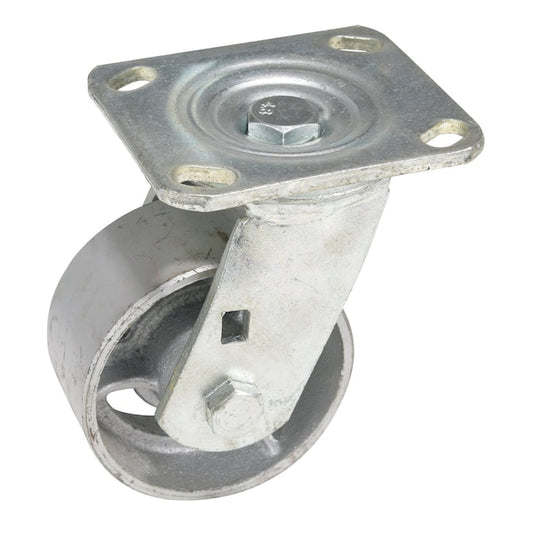 Vestil CST-MA-4X2-S Cast Iron/Steel Swivel Caster 4 In. Diameter x 2 In. Width 700 Lb. Capacity Gray