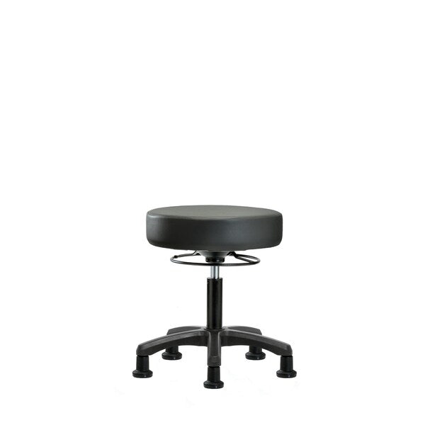 Blue Ridge Ergonomics VDHMS-RG-RC-8801 Vinyl Mini-Stool - Desk Height with Casters in Marine Blue Supernova™ Vinyl