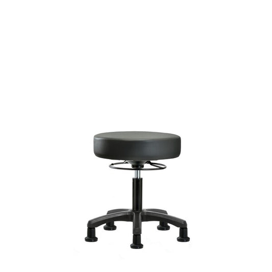 Blue Ridge Ergonomics VDHMS-RG-RC-8801 Vinyl Mini-Stool - Desk Height with Casters in Marine Blue Supernova™ Vinyl