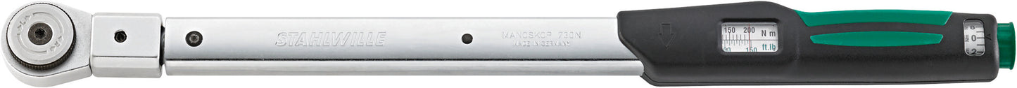 Stahlwille 96503120 730NR / 20FK Torque Wrench Service Manoskop® With Fine-Tooth Ratchet