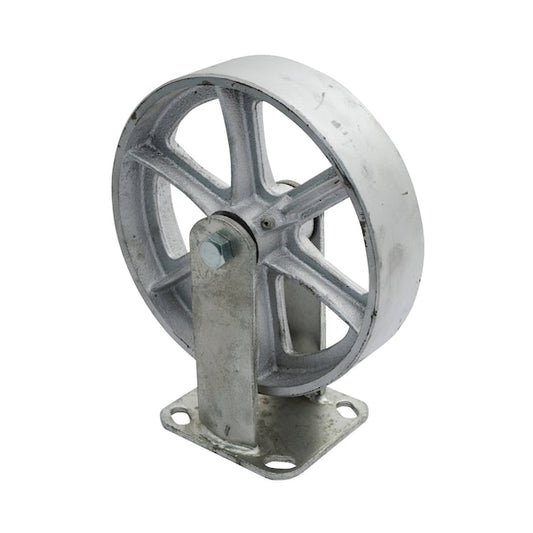 Vestil CST-MA-8X2-R Cast Iron/Steel Rigid Caster 8 In. Diameter x 2 In. Width 1400 Lb. Capacity Gray
