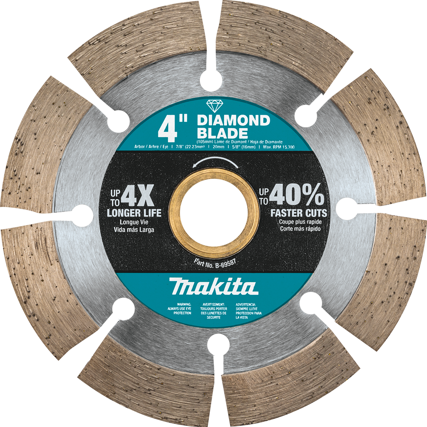 Makita B-69587 4" Diamond Blade, Segmented, General Purpose