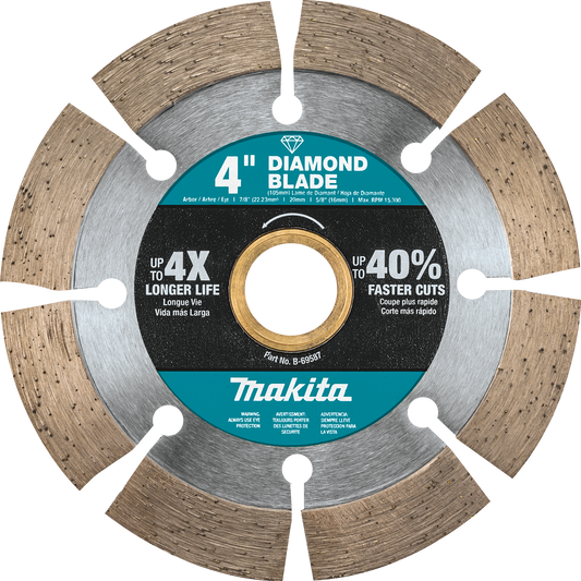 Makita B-69587 4" Diamond Blade, Segmented, General Purpose