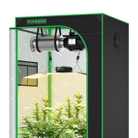 Vivosun Starter Grow Tent Kit, 3 × 3ft 3-Plant System, WiFi-Controlled Grow System with Full Spectrum LED Grow Light, Automatic Ventilation, GrowHub Outlet A22 with Temperature and Humidity Sensor