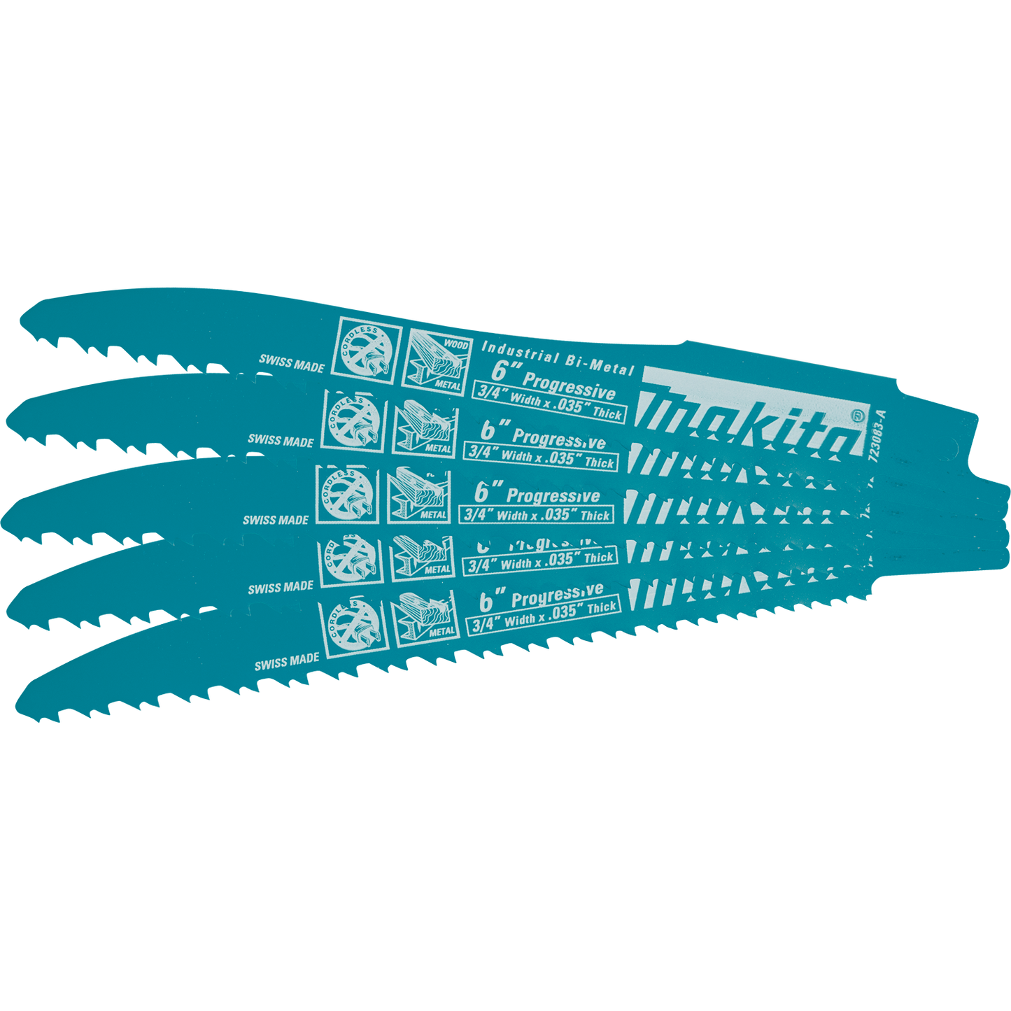 Makita 723083-A-5 6" Recipro Saw Blade, Progressive, 5/pk