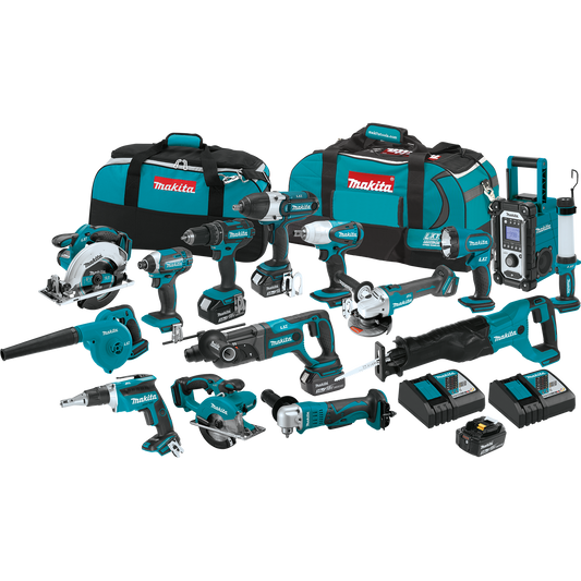 Makita XT1501 18V LXT® Lithium‘Ion Cordless 15‘Pc. Combo Kit (3.0Ah)