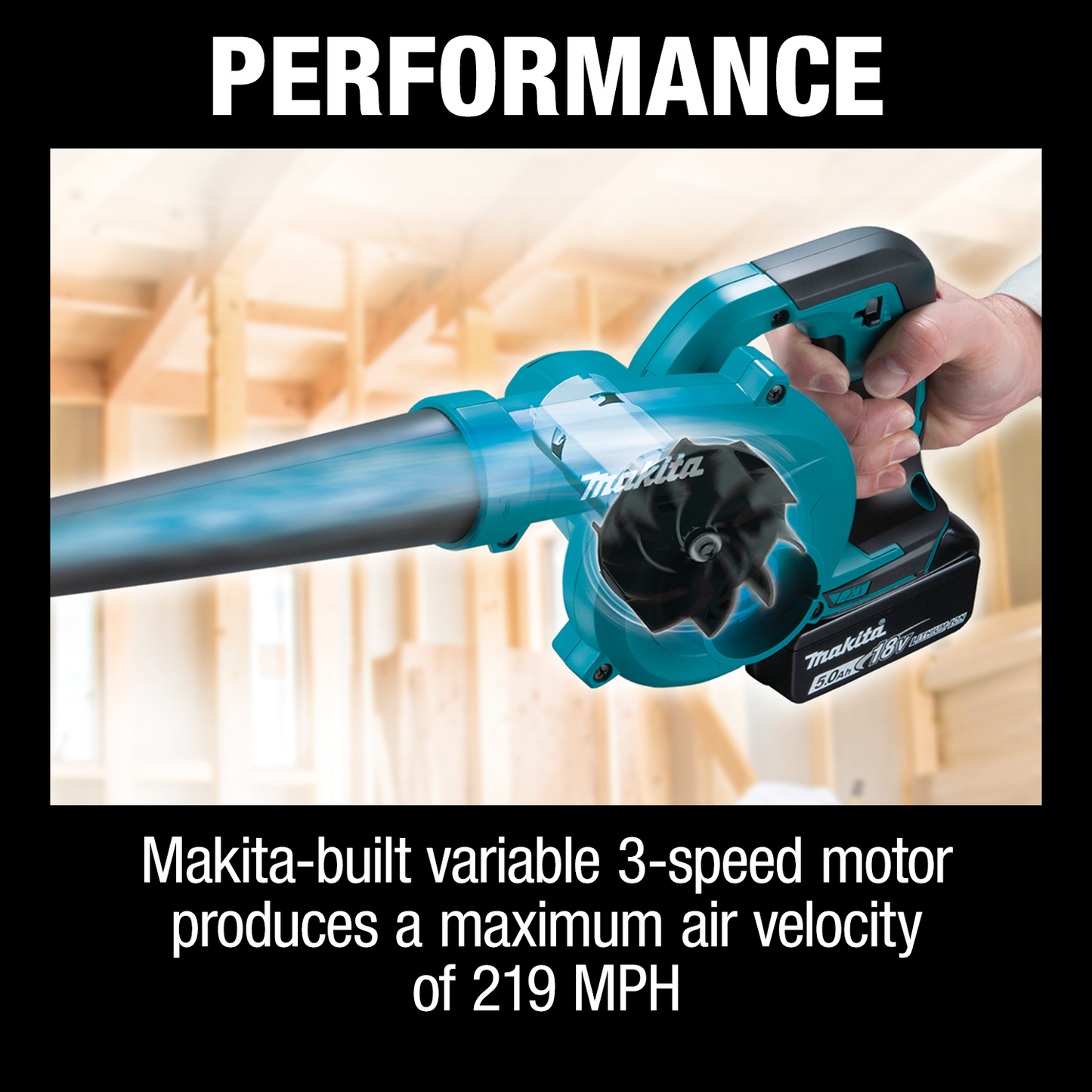 Makita XBU05ST1 18V LXT® Lithium‘Ion Cordless Blower Kit (5.0Ah)