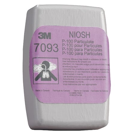 3M™ 7093 P100 Particulate Filterfor 5000 To 7000 Series (12 EA)