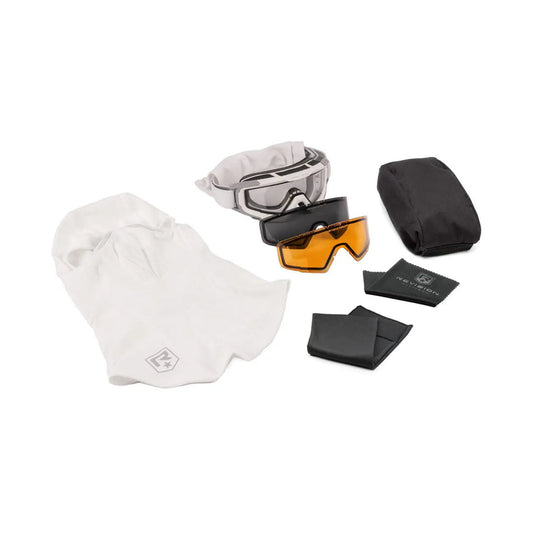 Revision Military 4-0100-0003 Snowhawk® Cold Weather Goggle System Vermillion Deluxe Kit - With Gryphon Alpine Balaclava