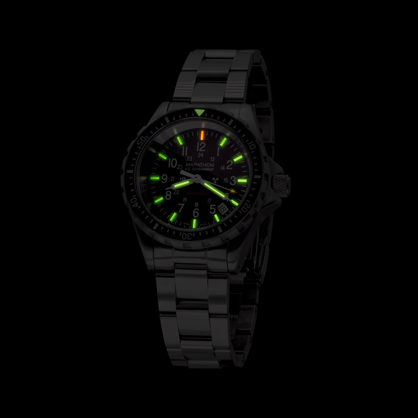 Marathon WW194007SS-0112 Large Diver's Quartz (TSAR) - 41mm with Stainless Steel MA bracelet